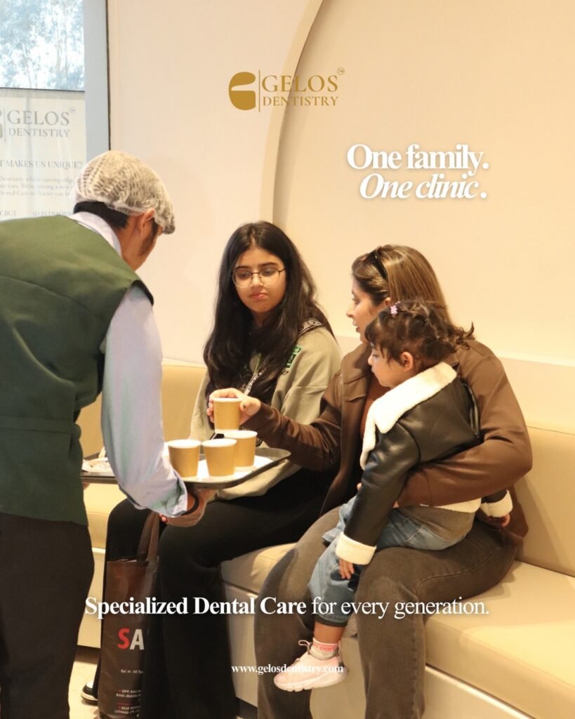 Smile transformation before and after result at Gelos Dentistry, Zirakpur